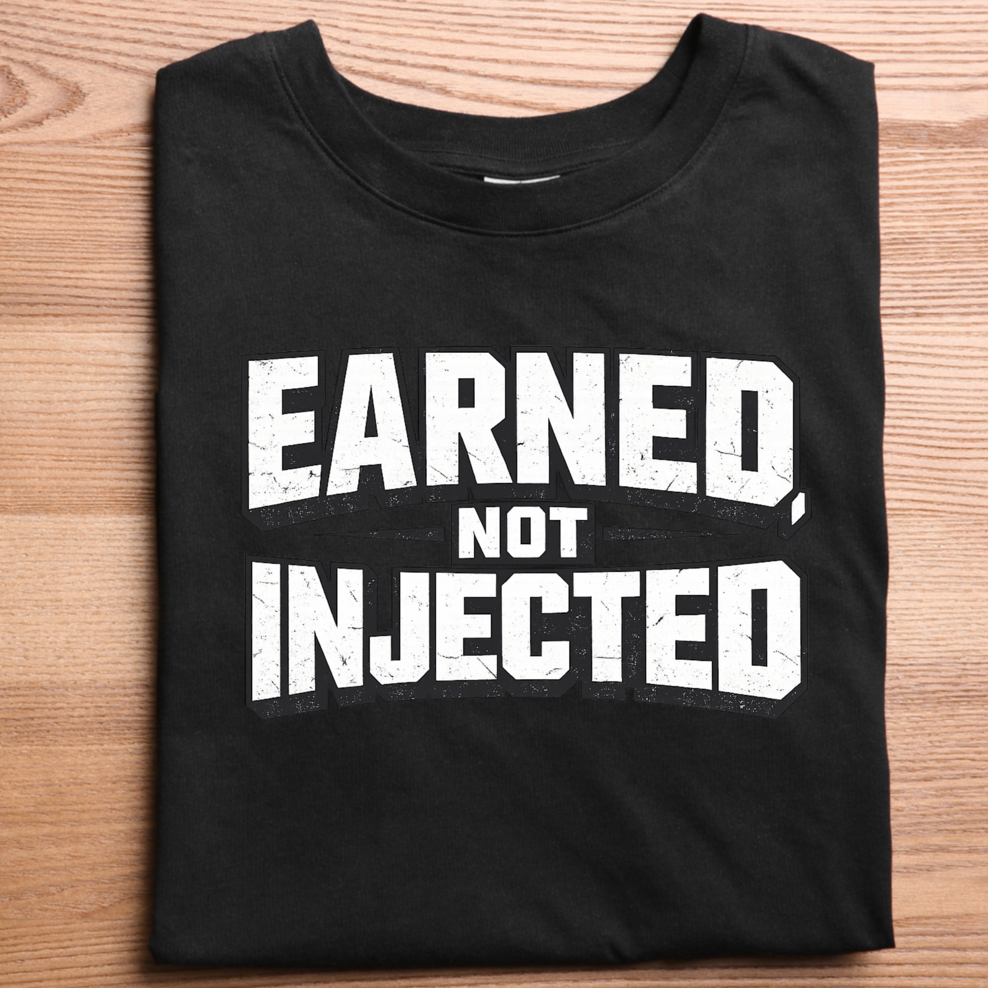 💪Earned, Not Injected - Printed tshirt
