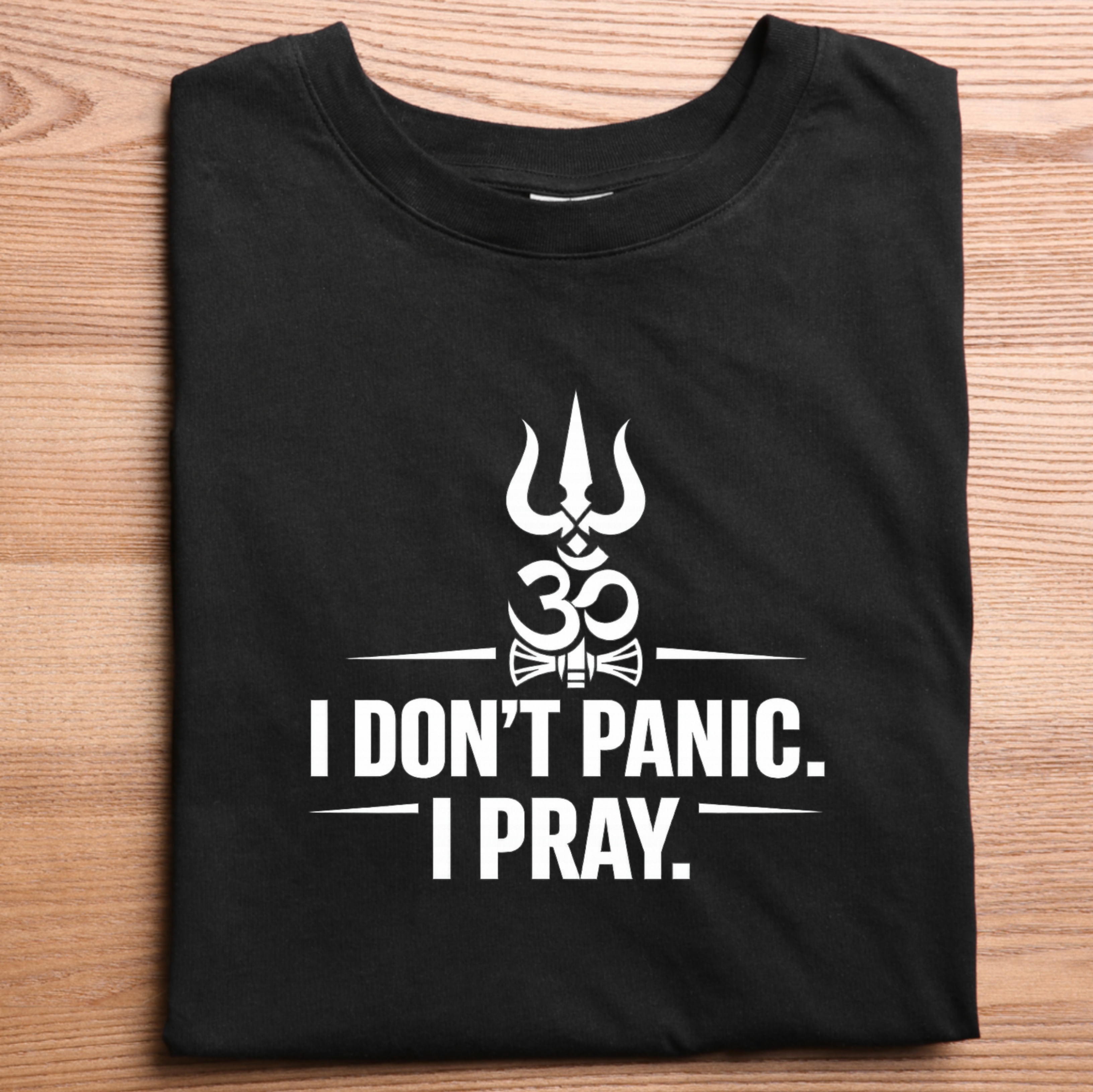 🙏 I Don’t Panic. I Pray - Printed tshirt