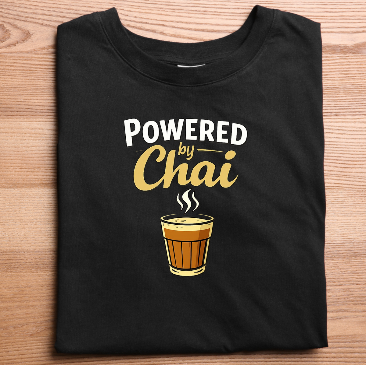☕ Powered by Chai –  Printed T-Shirt