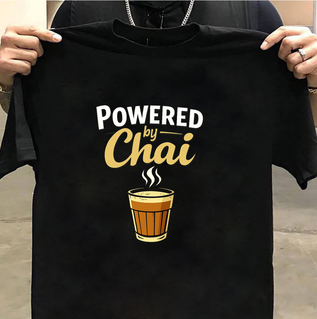 ☕ Powered by Chai –  Printed T-Shirt